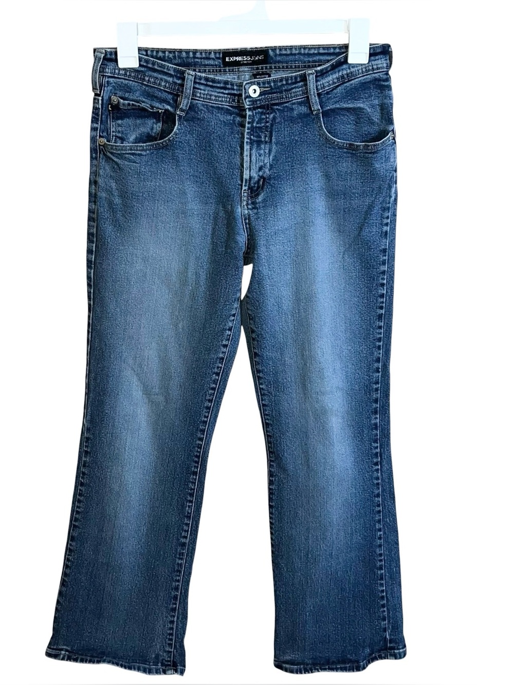 Express Stretch Flare Jeans Women’s 13/14 Blue Medium Wash 32x30